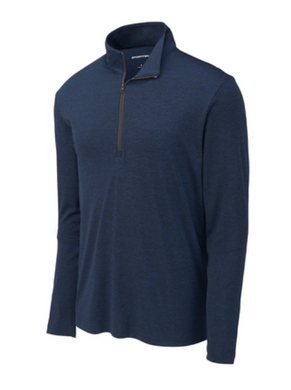 Navy 1/4 Zip pullover with STS crest