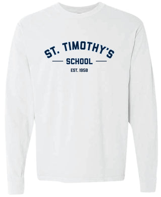 Long Sleeve WHITE St.Timothy's School T-shirt