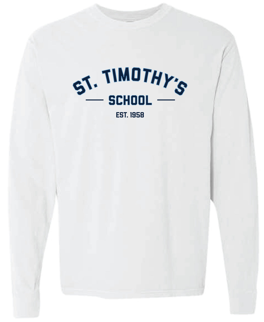Long Sleeve WHITE St.Timothy's School T-shirt