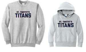 St. Timothy's Titans sweatshirt crew / hoodie option