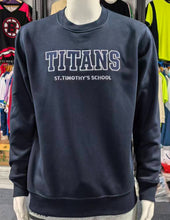 Load image into Gallery viewer, Applique TITANS Crew Sweatshirt - Navy or Heathered Gray