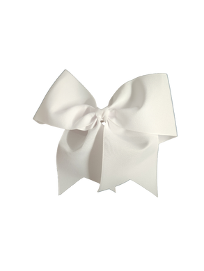 Hair bow with elastic tie