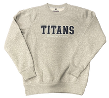 Load image into Gallery viewer, Applique TITANS Crew Sweatshirt - Navy or Heathered Gray